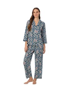 Lauren Ralph Lauren - Notch Collar Ankle -pyjama 2-osainen - 942 MULTIPAIS | Stockmann