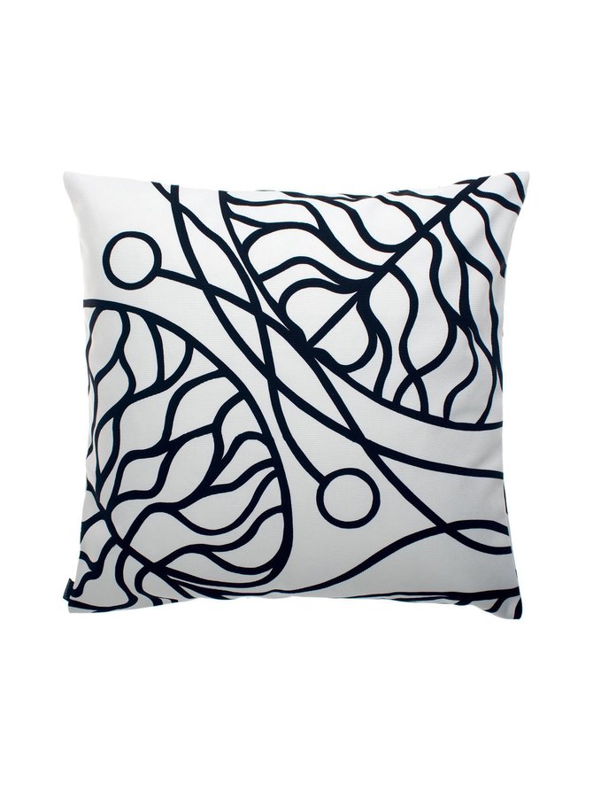 White and black cushion cover