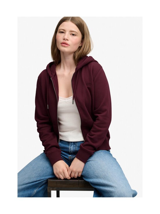 Superdry - Signature Ziphood -huppari - 1KD PORT RED | Stockmann - photo 6