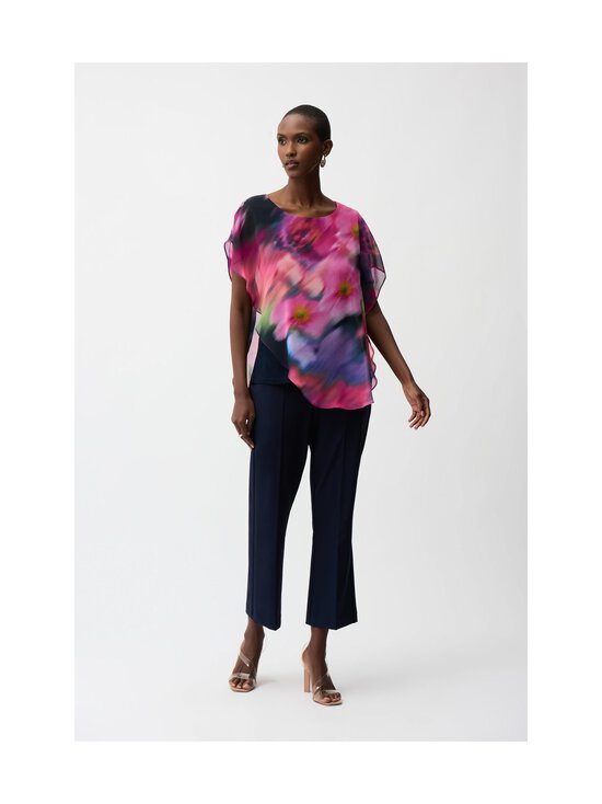 Joseph Ribkoff - Chiffon Floral Print Asymmetrical Layered -pusero - 3316 MIDNIGHT BLUE/MULTI | Stockmann - photo 5