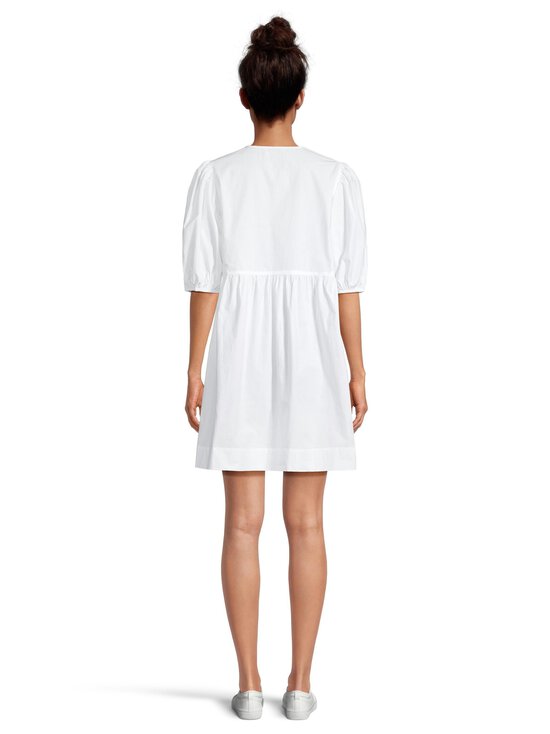 Ganni - Tie String Mini -puuvillapopliinimekko - 151 BRIGHT WHITE | Stockmann - photo 3