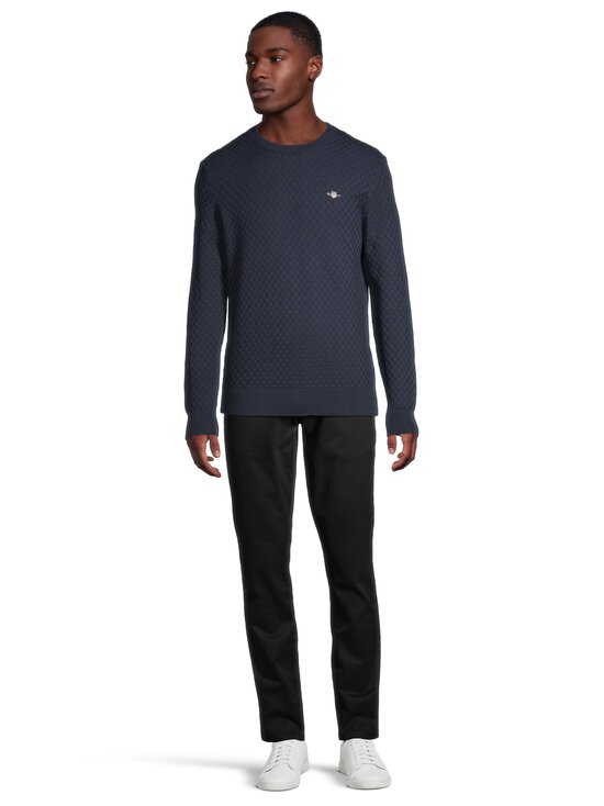 GANT - Kudum Micro Texture C-neck - 433 EVENING BLUE | Stockmann - photo 2
