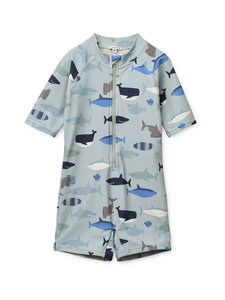 Liewood - Max Printed Jumpsuit -uimahaalari - 2619 SHARK / DOVE BLUE | Stockmann