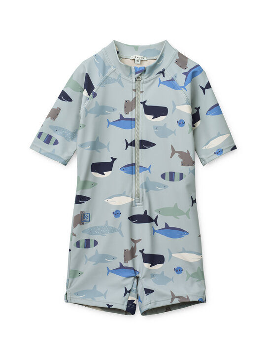 Liewood - Max Printed Jumpsuit -uimahaalari - 2619 SHARK / DOVE BLUE | Stockmann - photo 1