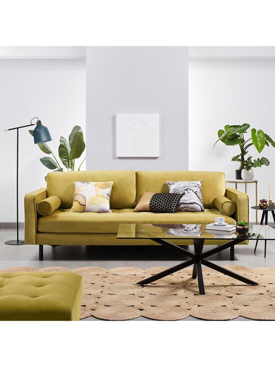 Kave Home - Argo-sohvapöytä musta/lasi 130 x 70 cm - BEIGE | Stockmann - photo 2