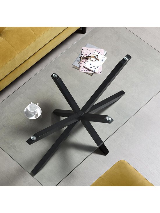 Kave Home - Argo-sohvapöytä musta/lasi 130 x 70 cm - BEIGE | Stockmann - photo 4