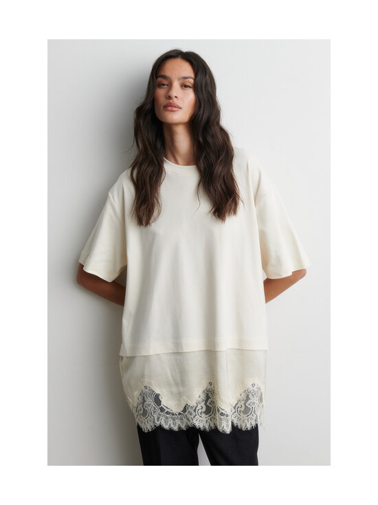 SECOND FEMALE - Vaccara Lace -trikoopaita - 1027 EGRET | Stockmann - photo 2