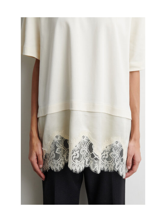 SECOND FEMALE - Vaccara Lace -trikoopaita - 1027 EGRET | Stockmann - photo 4