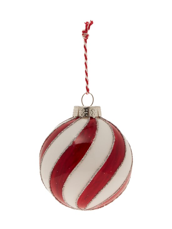 Jõuluehe Stripes Glass Ball 8 cm
