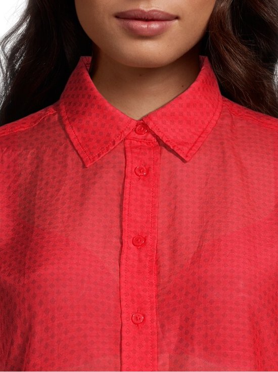 GANT - Puuvilla-siidisegust särk Regular Printed Gingham - 653 BOLD RED | Stockmann - photo 4