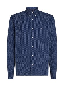 Tommy Hilfiger - Triiksärk Flex Poplin Regular Fit - 0GY PREPPY NAVY / NEWSPRINT | Stockmann