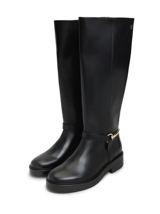 Tommy Hilfiger - Stud Leather Knee Riding -saappaat - BDS BLACK | Stockmann - photo 2