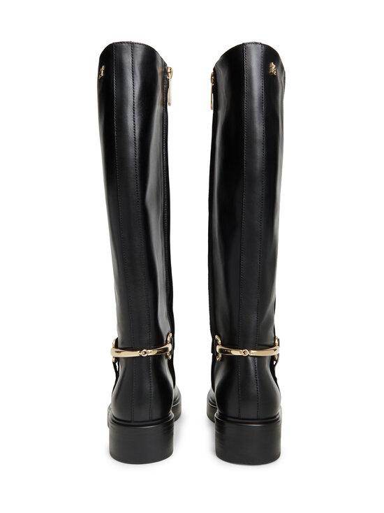 Tommy Hilfiger - Stud Leather Knee Riding -saappaat - BDS BLACK | Stockmann - photo 3