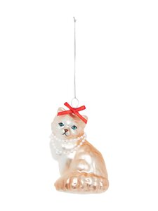 Casa Stockmann - Cat With Pearls -joulukoriste - PINK | Stockmann