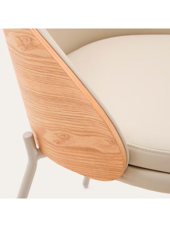 Kave Home - Eamy-tuoli beige keinonahka/saarni - BEIGE | Stockmann - photo 6