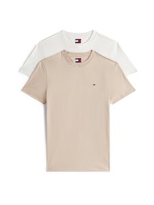 Tommy Jeans - Slim Jersey t-paita 2-pack - 09A ECRU / GULF SAND | Stockmann