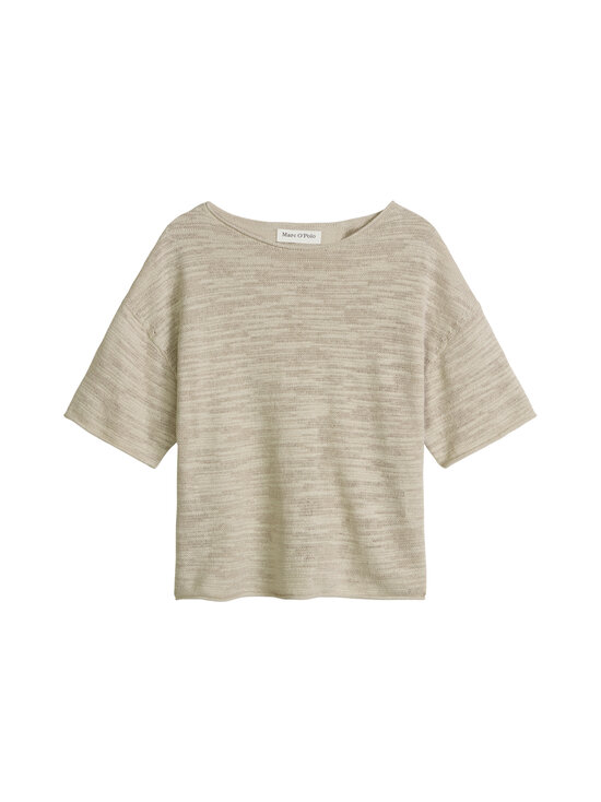 Marc O'Polo - Lyhythihainen neulepaita - 0914 LINEN BEIGE | Stockmann - photo 1