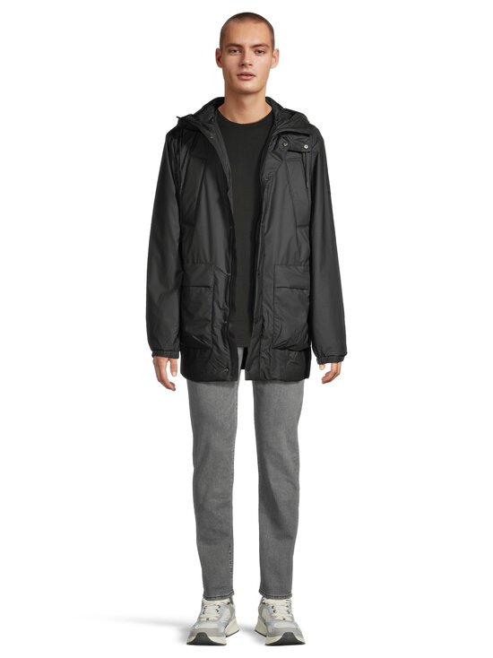 Rains - Lohja Long Insulated Cargo W3T2 - topattu sadetakki - BLACK | Stockmann - photo 4