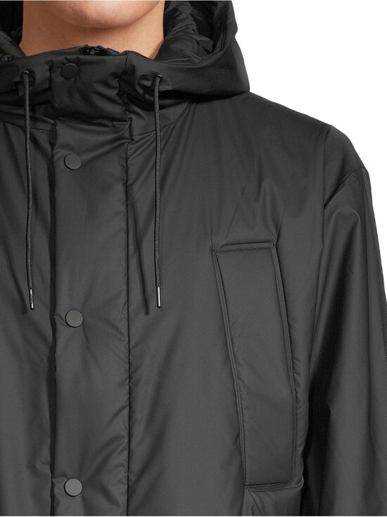Rains - Lohja Long Insulated Cargo W3T2 - topattu sadetakki - BLACK | Stockmann - photo 5