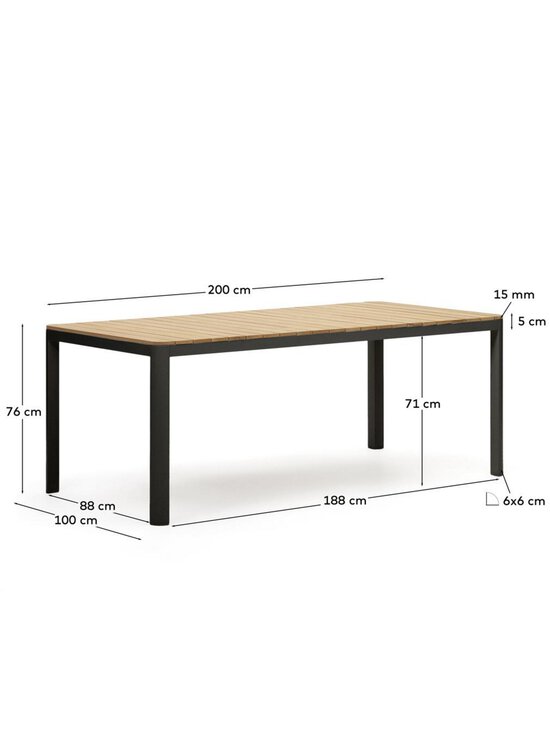 Kave Home - Bona-ruokapöytä - MUSTA | Stockmann - photo 8
