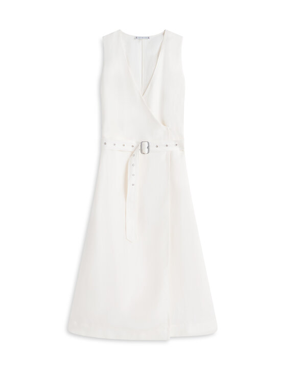 Tommy Hilfiger - Vyöllinen midimekko - YA8 IVORY SILK | Stockmann - photo 1