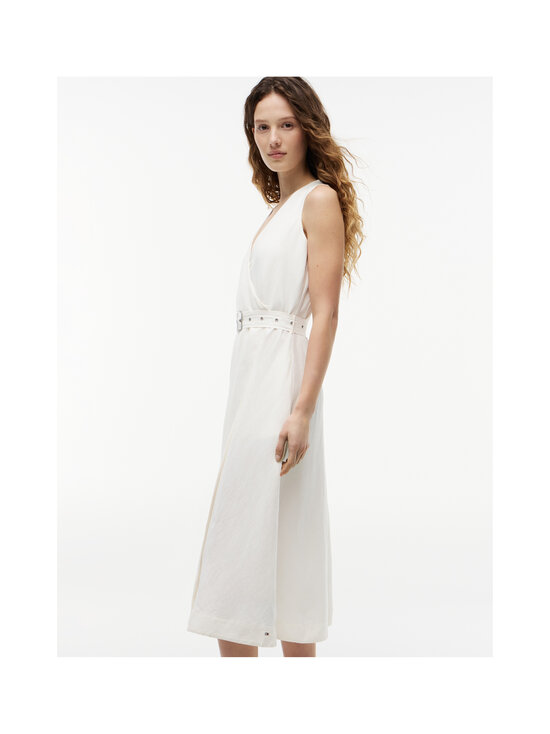 Tommy Hilfiger - Vyöllinen midimekko - YA8 IVORY SILK | Stockmann - photo 4