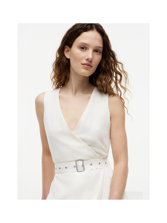 Tommy Hilfiger - Vyöllinen midimekko - YA8 IVORY SILK | Stockmann - photo 5