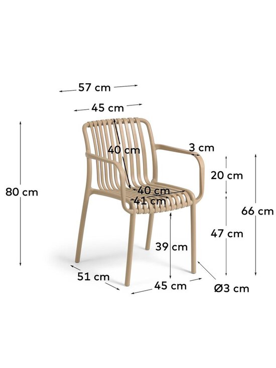 Kave Home - Isabellini-tuoli beige muovi - BEIGE | Stockmann - photo 10