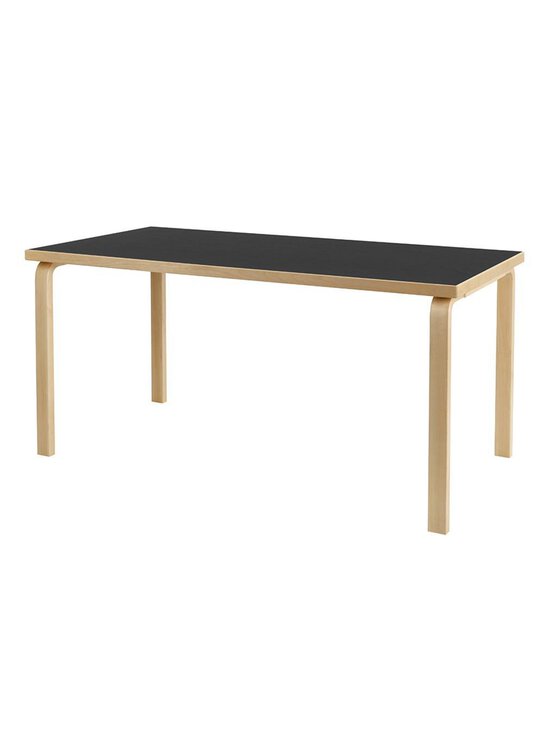 Artek - Pöytä 81A koivu/musta linoleum 75 x 150 cm - BROWN | Stockmann - photo 1