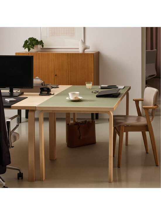 Artek - Pöytä 81A koivu/musta linoleum 75 x 150 cm - BROWN | Stockmann - photo 2