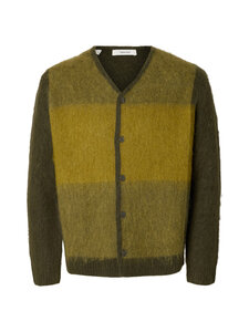 Selected - SlmRai Block -neuletakki - FOREST NIGHT STRIPES:FIR GREEN / WILLOW | Stockmann