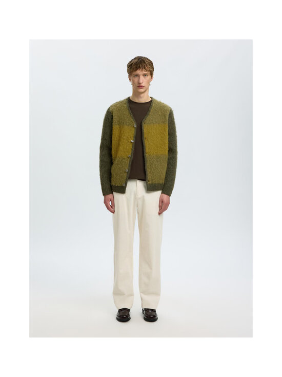 Selected - SlmRai Block -neuletakki - FOREST NIGHT STRIPES:FIR GREEN / WILLOW | Stockmann - photo 2