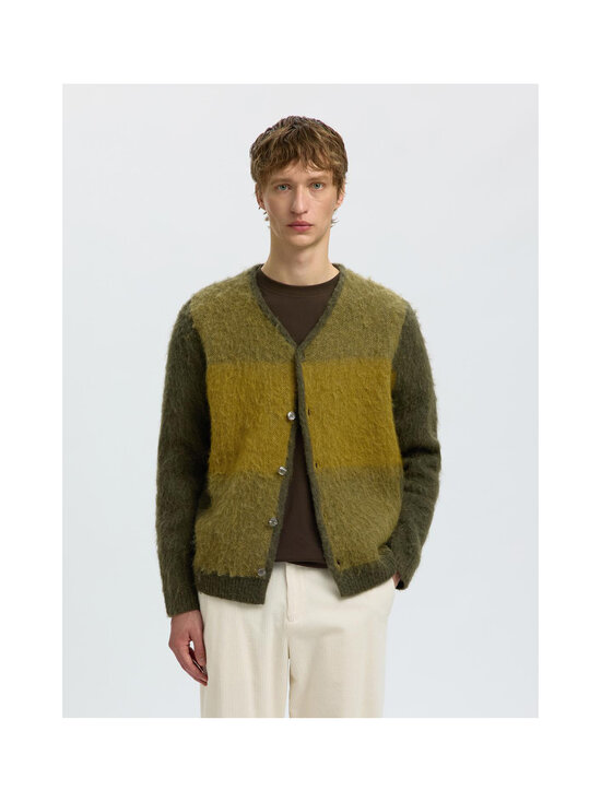 Selected - SlmRai Block -neuletakki - FOREST NIGHT STRIPES:FIR GREEN / WILLOW | Stockmann - photo 5