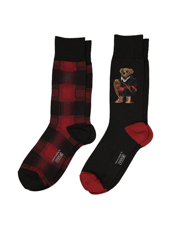 Polo Ralph Lauren - Sokid Holiday Bear Crew, 2 paari - BLACK / RED | Stockmann - photo 2