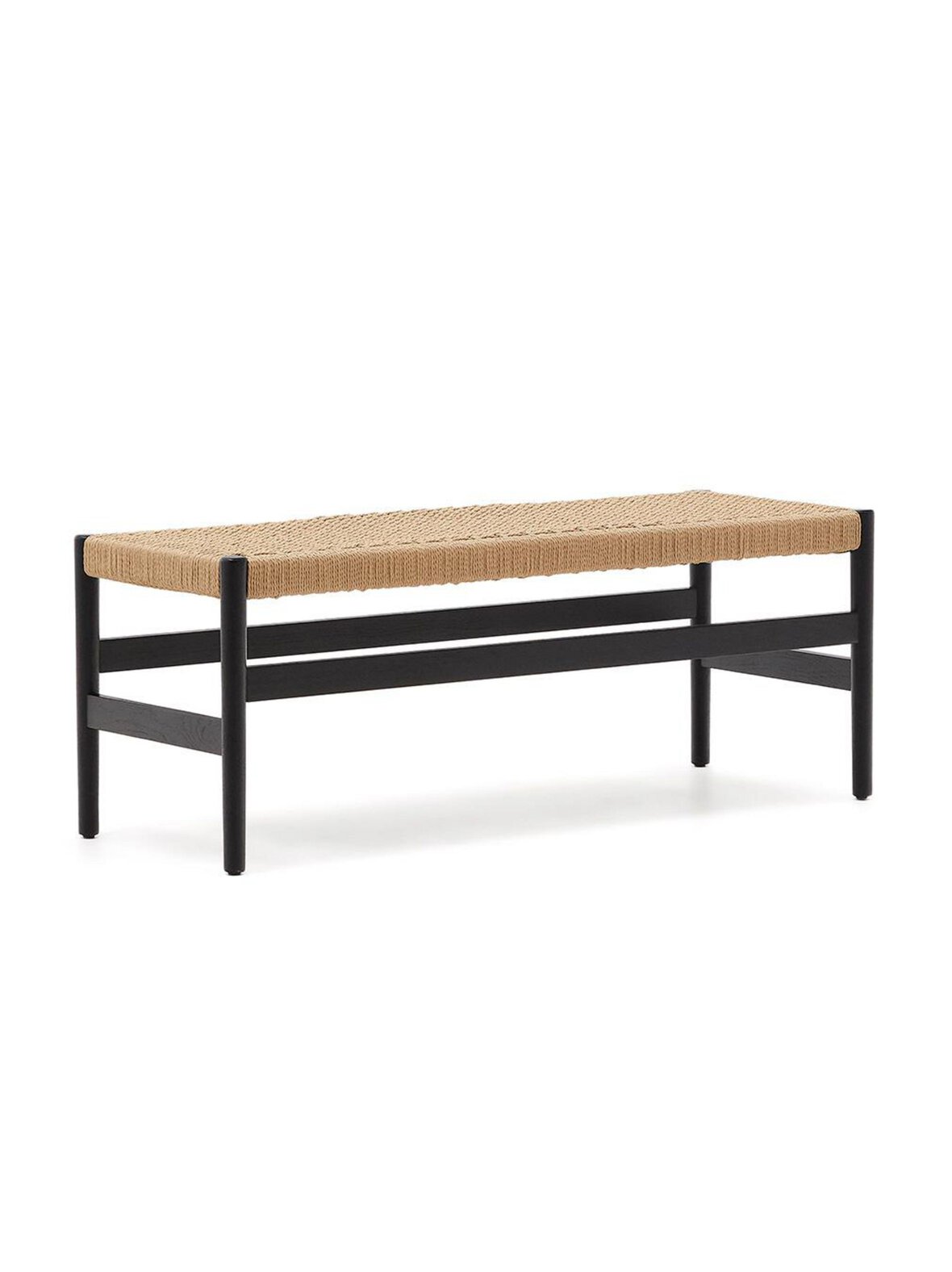 Zaide-penkki musta tammi / paperinaru l 120 cm