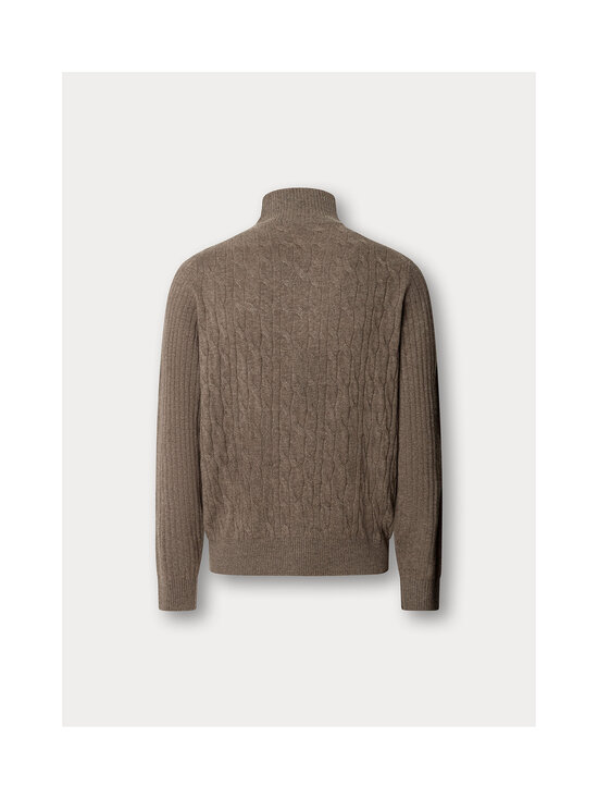 Hackett London - Lambswool Half Zip -palmikkoneule - 831 BROWN | Stockmann - photo 2