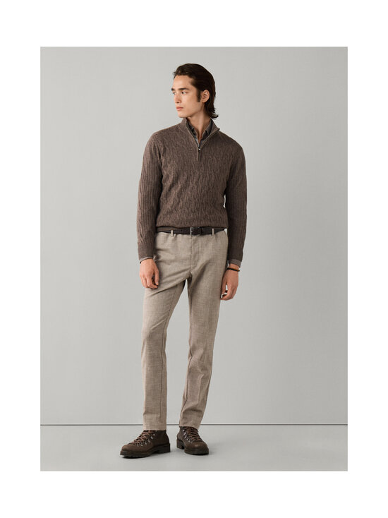 Hackett London - Lambswool Half Zip -palmikkoneule - 831 BROWN | Stockmann - photo 5