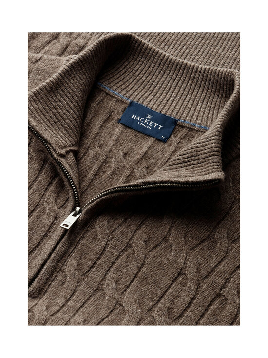 Hackett London - Lambswool Half Zip -palmikkoneule - 831 BROWN | Stockmann - photo 8