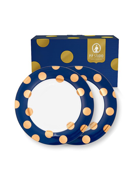 Pip Home - Taldrik Dot Delight Navy Gold 26,5 cm, 2 tk - DARK BLUE | Stockmann - photo 1