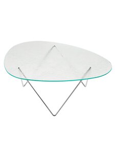 Gubi - Pedrera-sohvapöytä 106 x 86 cm kromi / kirkas strukturoitu lasi - TRANSPR | Stockmann