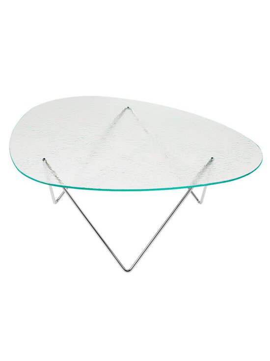 Gubi - Pedrera-sohvapöytä 106 x 86 cm kromi / kirkas strukturoitu lasi - TRANSPR | Stockmann - photo 1
