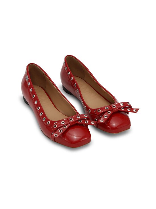 Ganni - Baleriinad Eyelets Bow - 474 RACING RED - photo 2 Ganni - Baleriinad Eyelets Bow - 474 RACING RED | Stockmann - photo 2