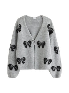Lindex - Bow-neuletakki - 9803 GREY | Stockmann