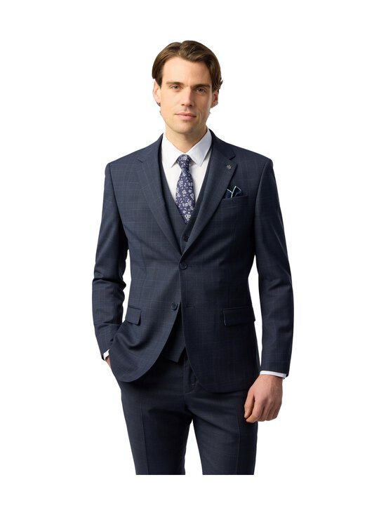 Ted Baker London - Adana Slim Fit Textured Check -bleiseri - 170 NAVY | Stockmann - photo 1