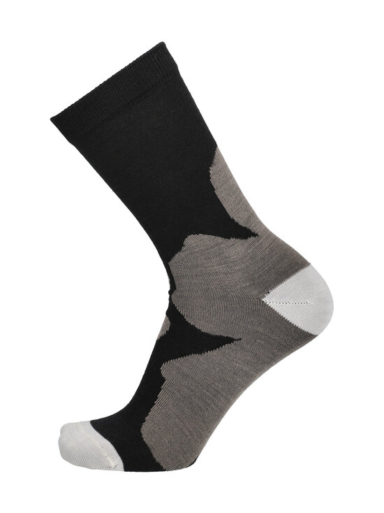 Sukkamestarit - Magnolia-kuvioidut merinovillasekoitesukat - BLACK | Stockmann - photo 1