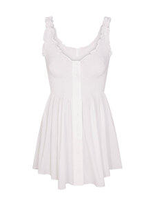 SKIMS - Kleit Poplin Apparel Smocked Mini - SNOW | Stockmann