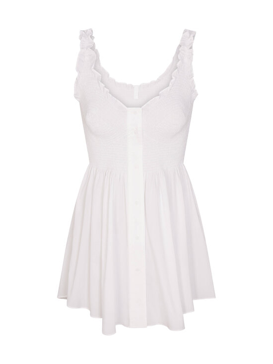 SKIMS - Kleit Poplin Apparel Smocked Mini - SNOW | Stockmann - photo 1