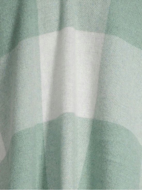 Lexington - Checked Recycled Wool Blend -neuleponcho - 887 GREEN/GRAY CHECK | Stockmann - photo 4