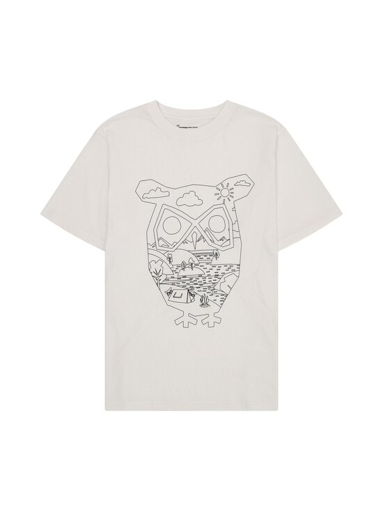 Knowledge Cotton Apparel - Organic Cotton Owl t-paita - 1387 EGRET | Stockmann - photo 1