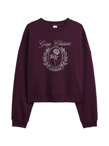 GAP - V-Embroidery Logo Crest Wedge Crew -collegepaita - VAMP RED | Stockmann